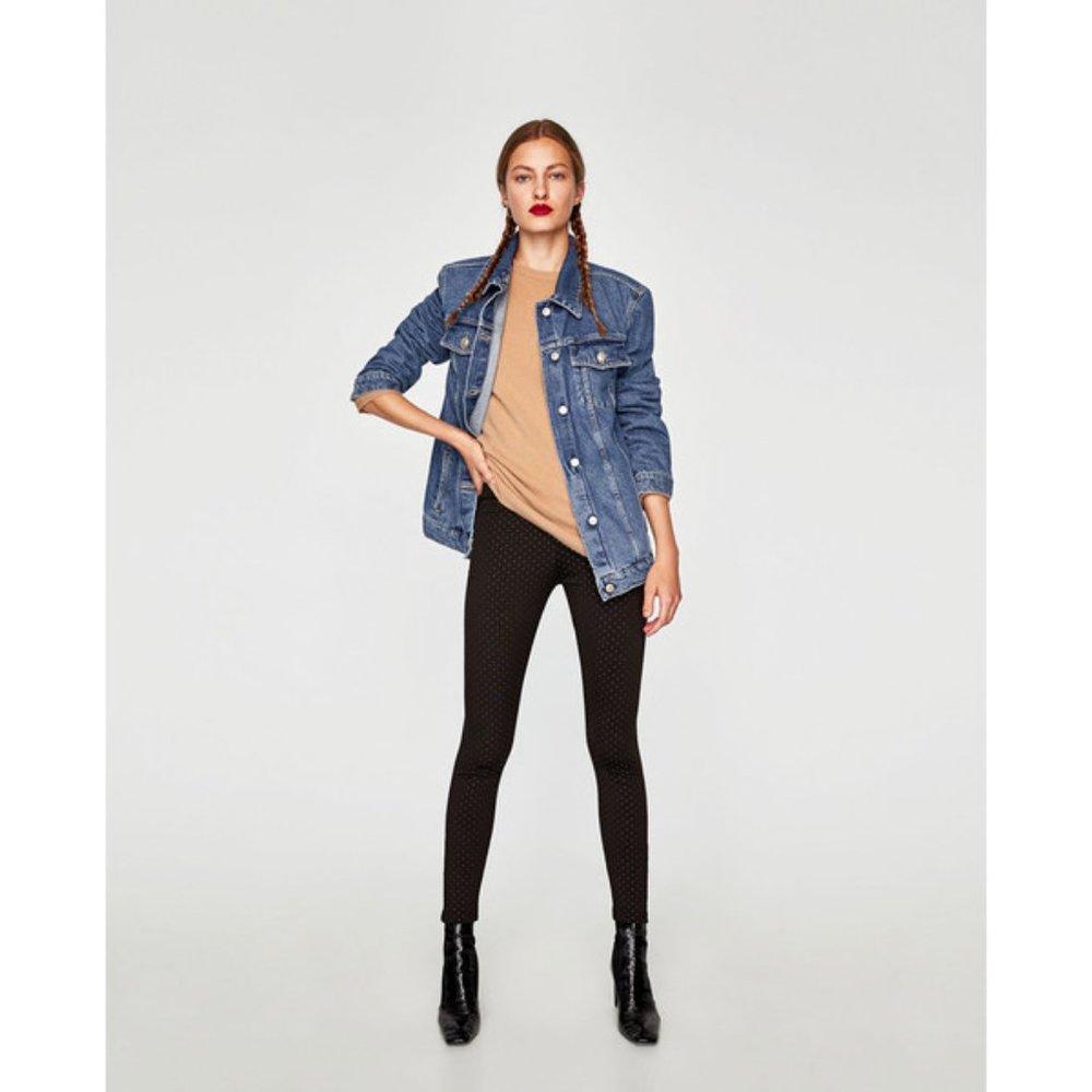 ZARA Gold Detail Elastic Waist Legging
